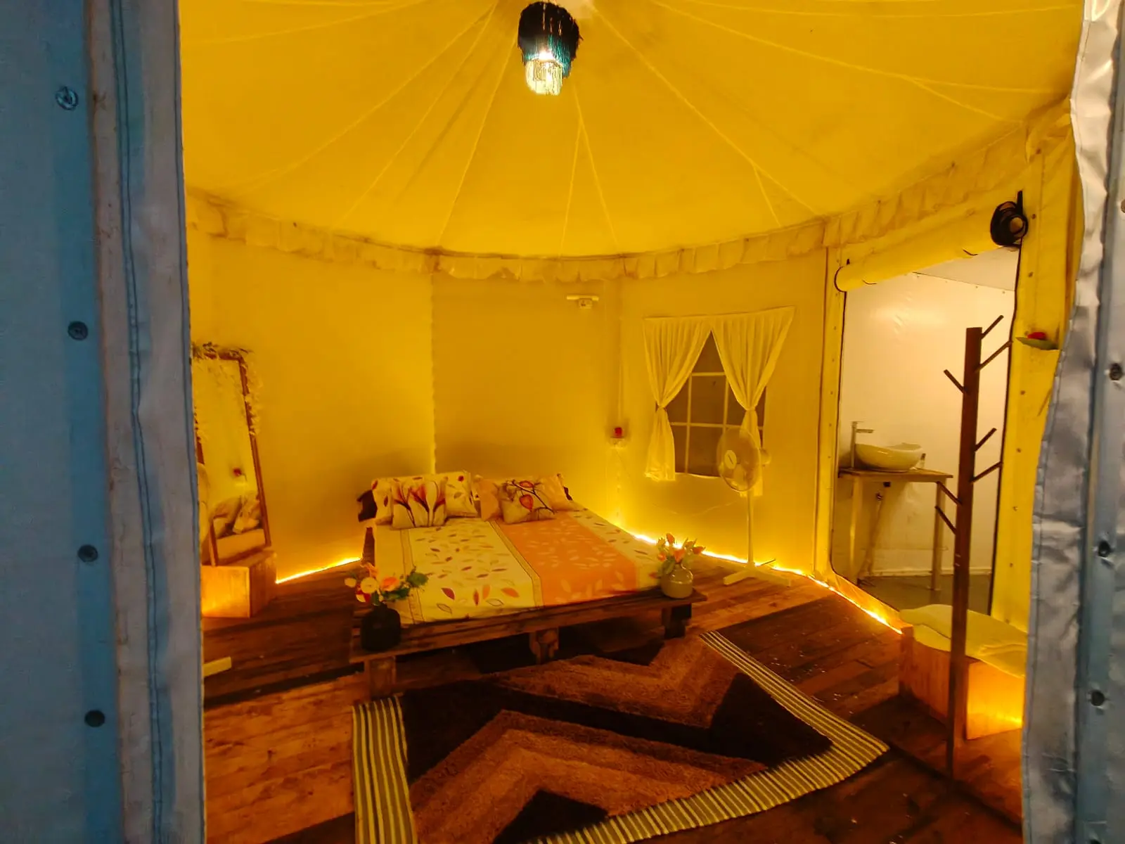 Luxury Swiss Tent with attached bathroom